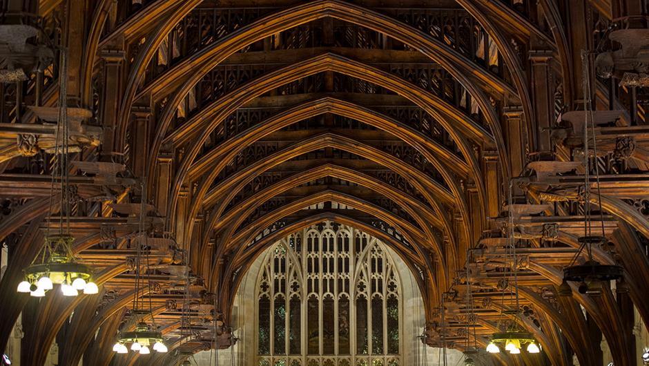 Westminster Hall’s hammer beam roof was commissioned in 1393 by Richard II and is the largest in northern Europe.