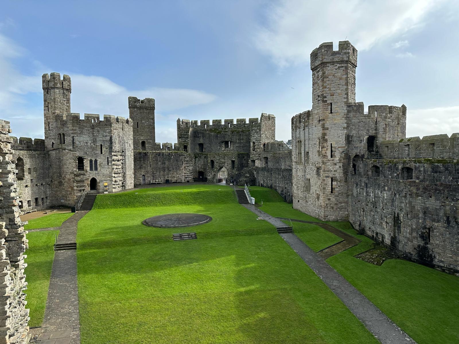 View of Caernarfon Castle.